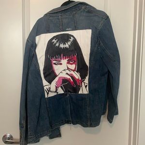 Hand Painted Pulp Fiction Denim Jacket